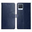 For OPPO Realme 8 / 8 Pro Y Stitching Horizontal Flip Leather Phone Case(Blue) - 1
