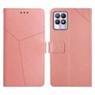 For OPPO Realme 8i Y Stitching Horizontal Flip Leather Phone Case(Rose Gold) - 1