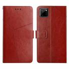 For OPPO Realme C11 Y Stitching Horizontal Flip Leather Phone Case(Brown) - 1