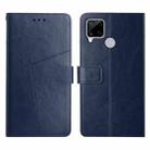 For OPPO Realme C15 / C20 Y Stitching Horizontal Flip Leather Phone Case(Blue) - 1