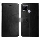 For OPPO Realme C15 / C20 Y Stitching Horizontal Flip Leather Phone Case(Black) - 1