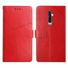 For OPPO Reno2 Z / Reno2 F Y Stitching Horizontal Flip Leather Phone Case(Red) - 1