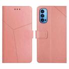 For OPPO Reno4 Pro 5G Y Stitching Horizontal Flip Leather Phone Case(Rose Gold) - 1
