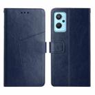 For OPPO Realme 9i Y Stitching Horizontal Flip Leather Phone Case(Blue) - 1