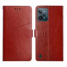 For OPPO Realme C31 Y Stitching Horizontal Flip Leather Phone Case(Brown) - 1