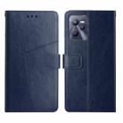 For OPPO Realme C35 Y Stitching Horizontal Flip Leather Phone Case(Blue) - 1