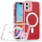For iPhone 11 Cat-eye TPU + Acrylic Magsafe Phone Case (Red) - 1