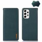 For Samsung Galaxy A53 5G KHAZNEH Nappa Top Layer Cowhide Leather Phone Case(Green) - 1