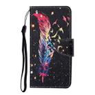 For iPhone 13 Pro Colored Drawing Pattern Horizontal Flip Leather Phone Case (Feather) - 2