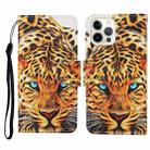 For iPhone 13 Pro Colored Drawing Pattern Horizontal Flip Leather Phone Case (Yellow Leopard) - 1