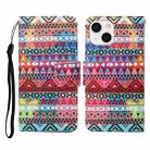 For iPhone 13 Colored Drawing Pattern Horizontal Flip Leather Phone Case(Tribal Ethnic Style) - 1