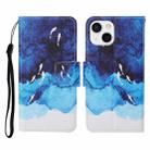 For iPhone 13 mini Colored Drawing Pattern Horizontal Flip Leather Phone Case (Watercolor Fish) - 1