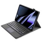 OP11-A Lambskin Texture Ultra-thin Bluetooth Keyboard Leather Case with Touchpad For OPPO Pad 11 inch(Black) - 3