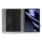 OP11-A Lambskin Texture Ultra-thin Bluetooth Keyboard Leather Case with Touchpad For OPPO Pad 11 inch(Black) - 4