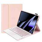 OP11-A Lambskin Texture Ultra-thin Bluetooth Keyboard Leather Case with Touchpad For OPPO Pad 11 inch(Pink) - 4