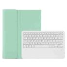 A800B Candy Color Detachable Bluetooth Keyboard Case with Pen Slot for Samsung Galaxy Tab S8+  / S7+ / S7 FE(Light Green) - 1