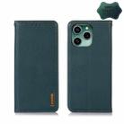 For Honor 60 SE KHAZNEH Nappa Top Layer Cowhide Leather Phone Case(Green) - 1