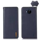 For Nokia C20 Plus KHAZNEH Nappa Top Layer Cowhide Leather Phone Case(Blue) - 1