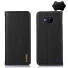 For Nokia C20 Plus KHAZNEH Nappa Top Layer Cowhide Leather Phone Case(Black) - 1