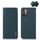 For Nokia G11 / G21 4G KHAZNEH Nappa Top Layer Cowhide Leather Phone Case(Green) - 1