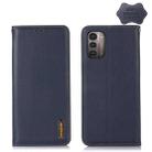 For Nokia G11 / G21 4G KHAZNEH Nappa Top Layer Cowhide Leather Phone Case(Blue) - 1