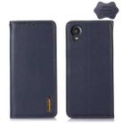 For Kyocera Digno BX2 KHAZNEH Nappa Top Layer Cowhide Leather Phone Case(Blue) - 1