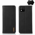 For Wiko Y52 KHAZNEH Nappa Top Layer Cowhide Leather Phone Case(Black) - 1