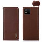 For Wiko Y52 KHAZNEH Nappa Top Layer Cowhide Leather Phone Case(Brown) - 1