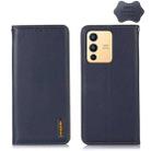 For vivo S12 5G / V23 KHAZNEH Nappa Top Layer Cowhide Leather Phone Case(Blue) - 1