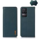 For Xiaomi Redmi K50 / K50 Pro KHAZNEH Nappa Top Layer Cowhide Leather Phone Case(Green) - 1