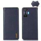 For Xiaomi Redmi K50 Gaming KHAZNEH Nappa Top Layer Cowhide Leather Phone Case(Blue) - 1