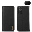 For Xiaomi Redmi Note 11 4G/11S 4G Global KHAZNEH Nappa Top Layer Cowhide Leather Phone Case(Black) - 1