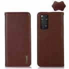 For Xiaomi Redmi Note 11 4G/11S 4G Global KHAZNEH Nappa Top Layer Cowhide Leather Phone Case(Brown) - 1