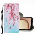 For Samsung Galaxy A03s Coloured Drawing Pattern Leather Phone Case(Cherry Blossoms) - 1