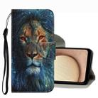 For Samsung Galaxy A03s Coloured Drawing Pattern Leather Phone Case(Lion) - 1