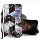 For Samsung Galaxy S22 Ultra 5G Coloured Drawing Pattern Leather Phone Case(Black Marble) - 1