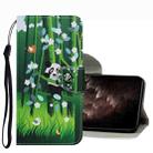 For Samsung Galaxy S22 Ultra 5G Coloured Drawing Pattern Leather Phone Case(Panda) - 1