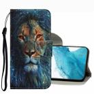 For Samsung Galaxy S22 5G Coloured Drawing Pattern Leather Phone Case(Lion) - 1