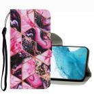 For Samsung Galaxy S22 5G Coloured Drawing Pattern Leather Phone Case(Purple Marble) - 1