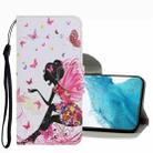 For Samsung Galaxy S22 5G Coloured Drawing Pattern Leather Phone Case(Dancing Girl) - 1
