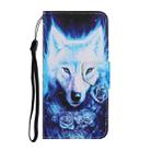For Samsung Galaxy S22+ 5G Coloured Drawing Pattern Leather Phone Case(Rose Wolf) - 2