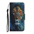 For Samsung Galaxy S22+ 5G Coloured Drawing Pattern Leather Phone Case(Lion) - 2