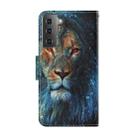 For Samsung Galaxy S22+ 5G Coloured Drawing Pattern Leather Phone Case(Lion) - 3