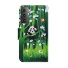 For Samsung Galaxy S22+ 5G Coloured Drawing Pattern Leather Phone Case(Panda) - 3