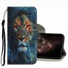 For OPPO A16 Coloured Drawing Pattern Leather Phone Case(Lion) - 1