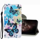 For OPPO A16 Coloured Drawing Pattern Leather Phone Case(Purple Butterfly) - 1