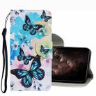 For vivo Y21 Coloured Drawing Pattern Leather Phone Case(Purple Butterfly) - 1