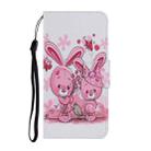For Xiaomi Redmi 10 Coloured Drawing Pattern Leather Phone Case(Cute Rabbit) - 2