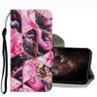 For Xiaomi Redmi K40 Coloured Drawing Pattern Leather Phone Case(Purple Marble) - 1