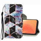 For Xiaomi Mi 10T / 10T Pro Coloured Drawing Pattern Leather Phone Case(Black Marble) - 1